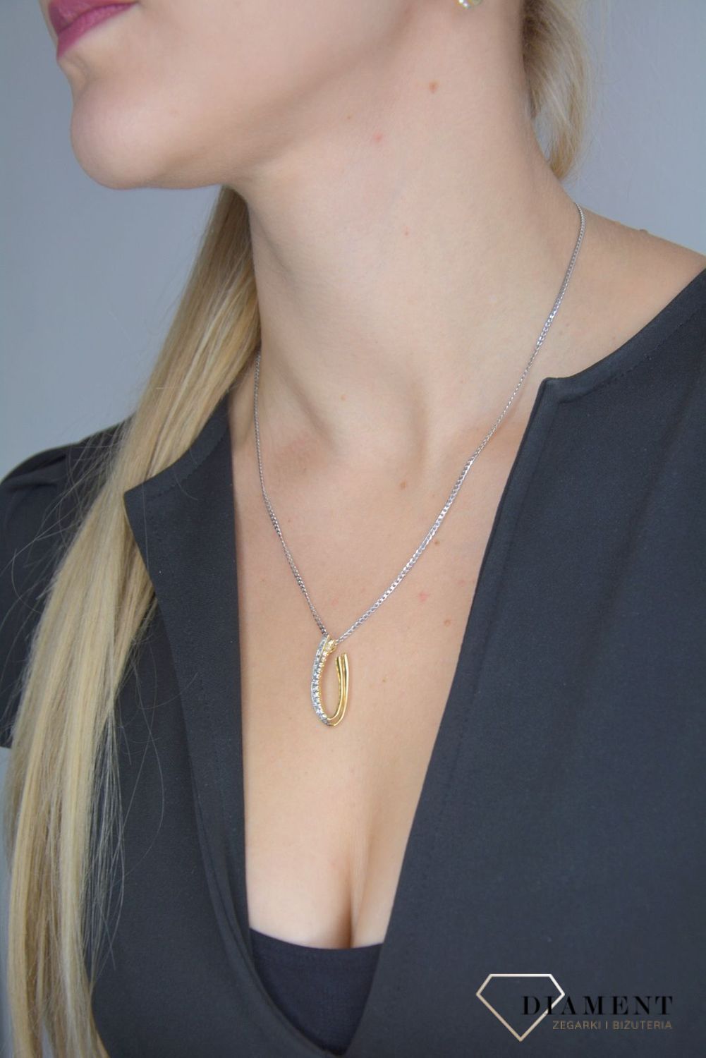 Złoty łańcuszek 585 Pancerka Białe Złoto 2 mm DIA-LAN-1123B-585 2mm ✅ Złoty łańcuszek o splocie pancerki ✅.jpg